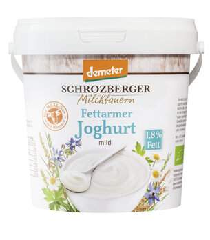 Joghurt Natur fettarm Demeter 1,8 % im Eimer