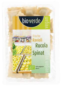 Ravioli mit Rucola und Spinat
