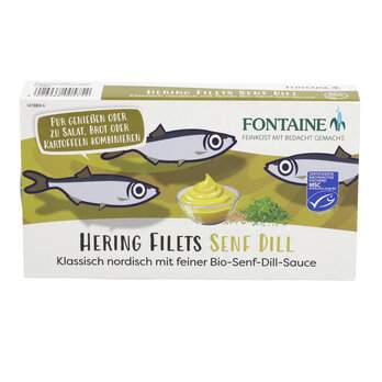 Heringsfilets in Senf-Dill-Creme