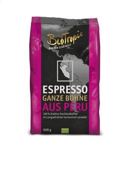 Espresso Peru ganze Bohne