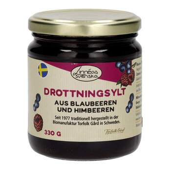 Drottningsylt Blaubeere und Himbeere
