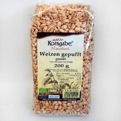 Weizen gepufft mit Honig