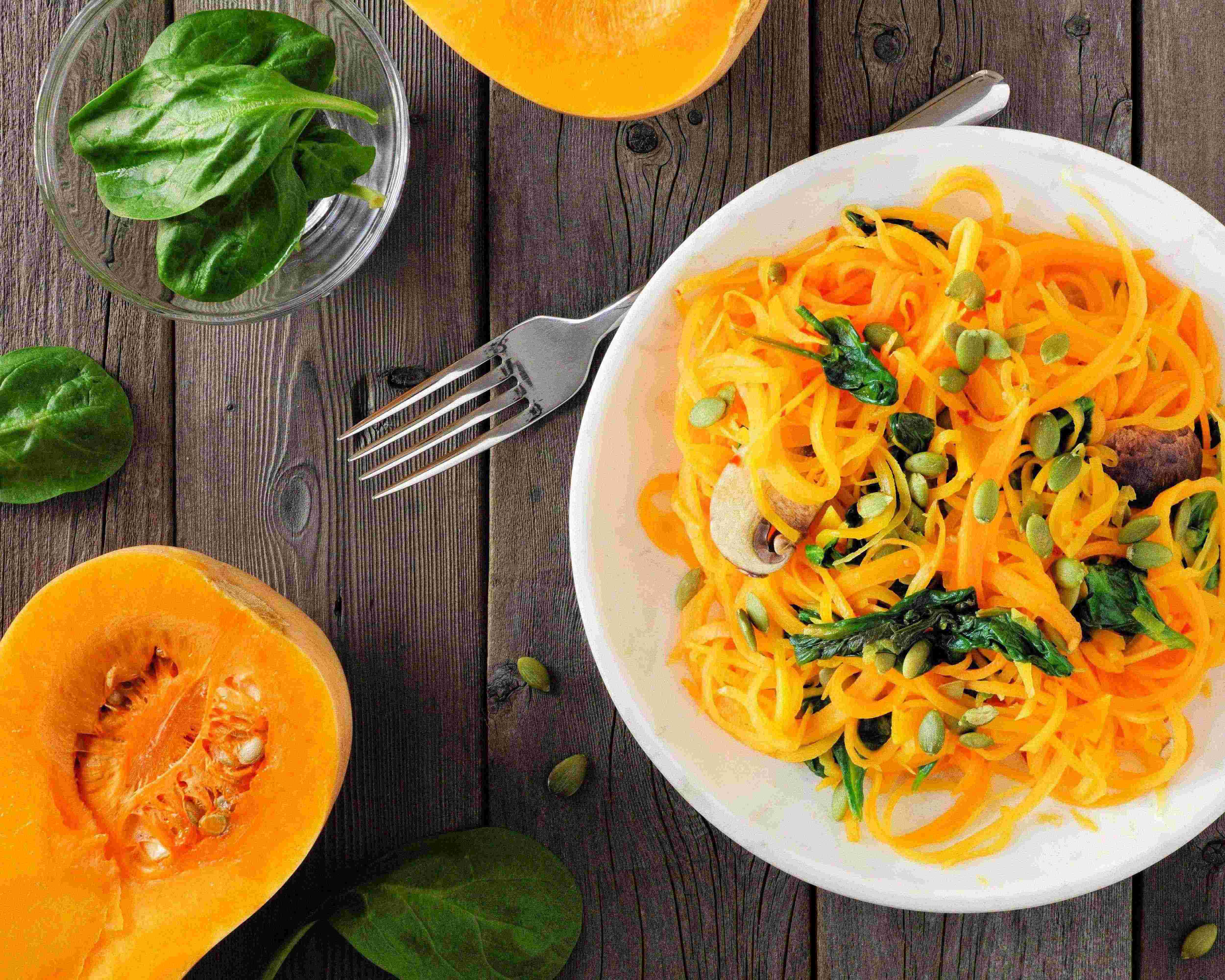 Spaghetti-Kürbis mit Zitronensauce
