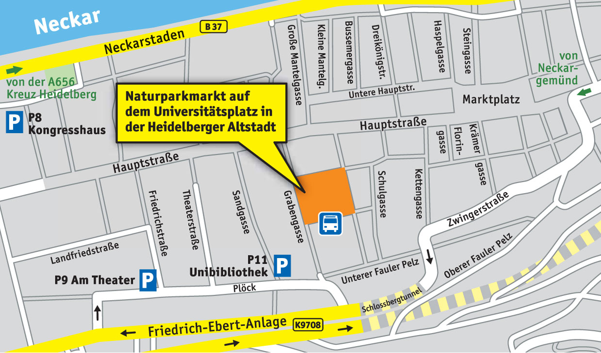 Naturparkmarkt in Heidelberg 2024 Lageplan